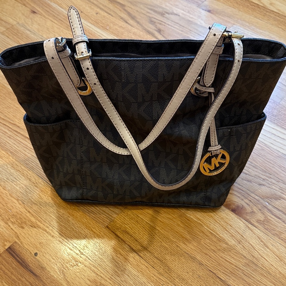 Michael Kors Dark Brown Signature Tote - Picture 2 of 5